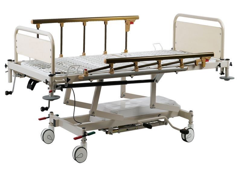 Hydraulic Hospital Bed With Pump For HI-LO Movement , Gas Spring For Trendelenburg