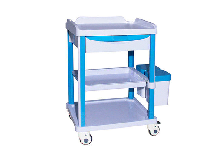 Doctor / Nurse Delivery Medication Carts , Plastic Drug Trolley