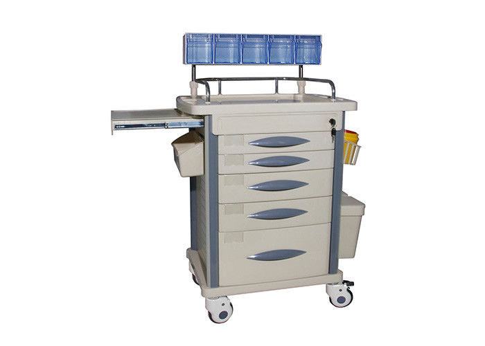 Anaesthetic Medical Trolleys With Plastic Top Board 2 Drawers