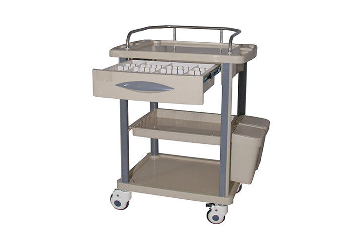 Removable Plastic Medical Trolleys For Home / Clinic Ambulance