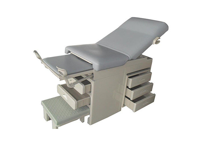 Easy Operation Manual Gynecology Examination Table With Drawers Step Stool