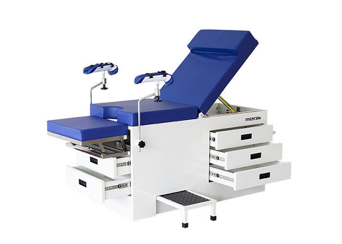 Five Drawers Gynecological Hospital Examination Table With Basin / Step Stool