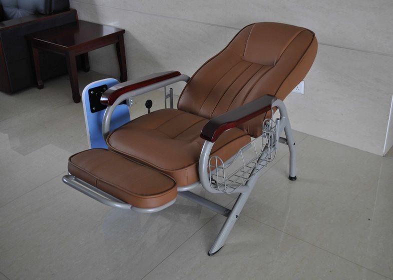 Manual Hospital Furniture Chairs Transfusion Chair With Rotating Table