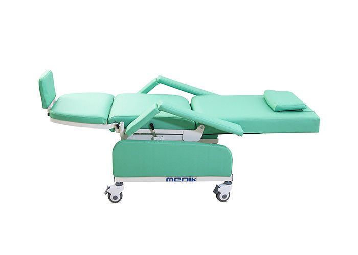 Mobile Medical Blood Collection Chair With Adjustable Backrest and Legrest