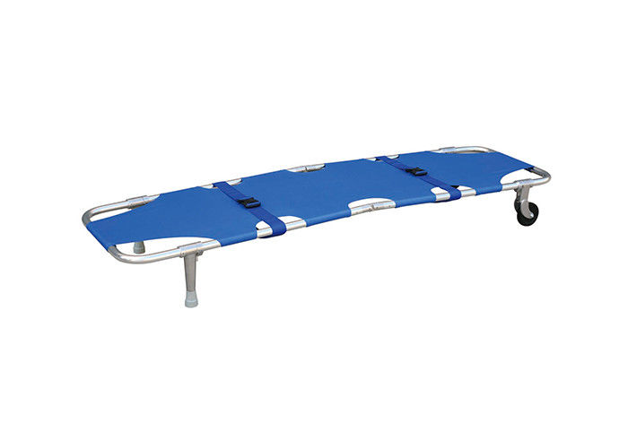 ISO13485 Lightweight Patient Transport Ambulance Folding Stretcher With Caster
