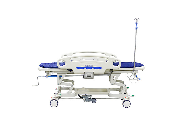 Mobile Manual Hospital Transfer Stretcher Trolley With Side Rails