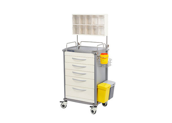Deluxe Medical Medication Trolleys , Adjustable Nursing Cart