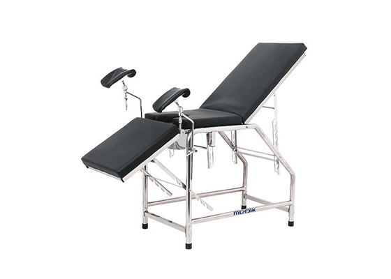 Manual Backrest Adjustable Gynecologist Examination Table With Stirrups